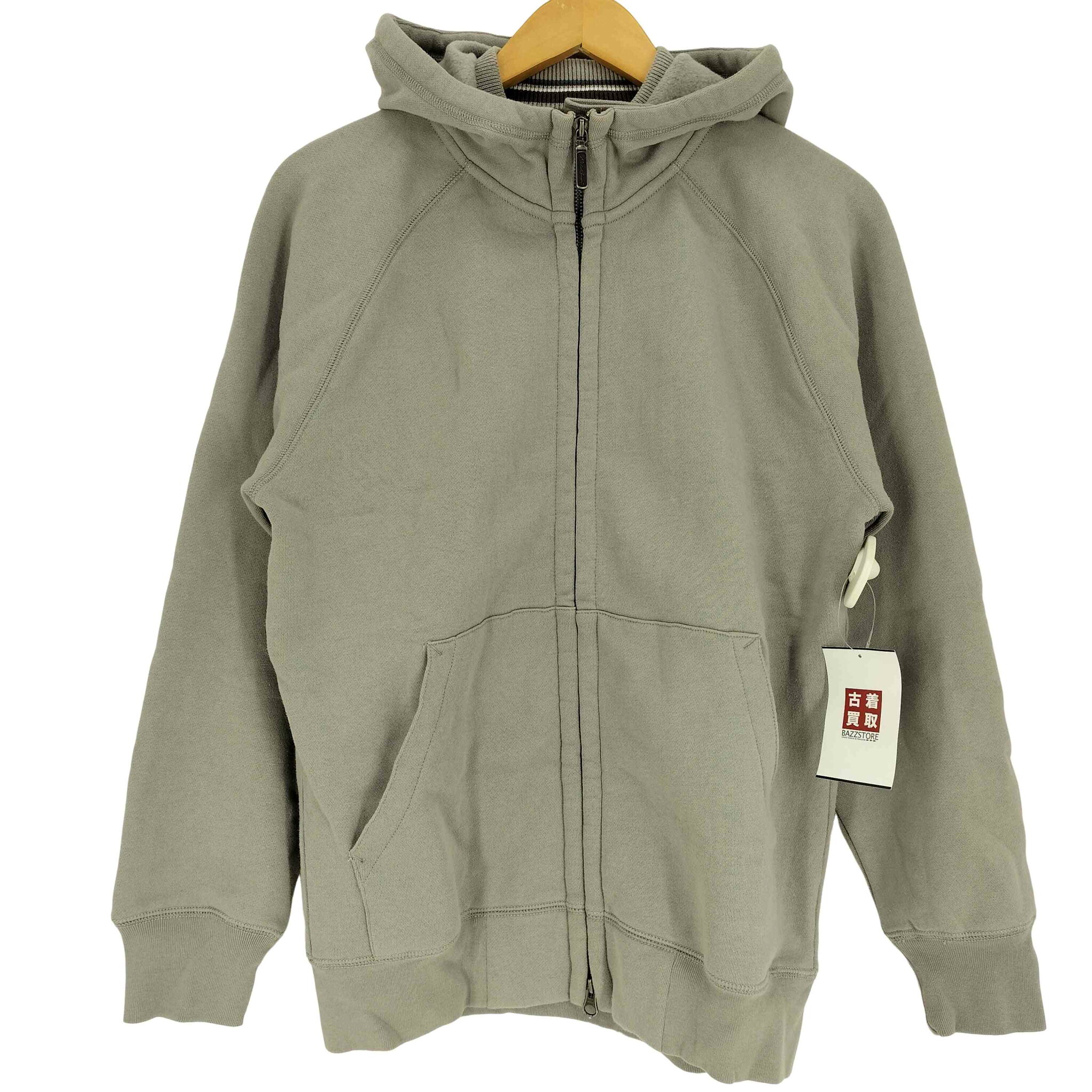【中古】エディーバウアー Eddie Bauer リブ レイヤード ダブルジップ ラグランスリーブ パーカー メンズ import:XS