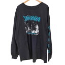 【中古】ユーズドフルギ USED古着 グラフィックプリント L/S クルーネック バンド Tシャツ ビッグサイズ メンズ 3XL