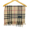 【中古】バーバリーロンドン BURBERRY LONDON ノバチェック ビッグ ウール ストール ブランケット ショール レディース 表記無