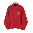 【中古】ユーズドフルギ USED古着 80S プリントコーチジャケット レッド メンズ 表記無