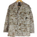 【中古】ユーエスエムシー USMC デザートマーパットジャケット BLOUSE DESERT MARPAT CAMOUFLAGE MCCUU デジカモ 階級章ピ...