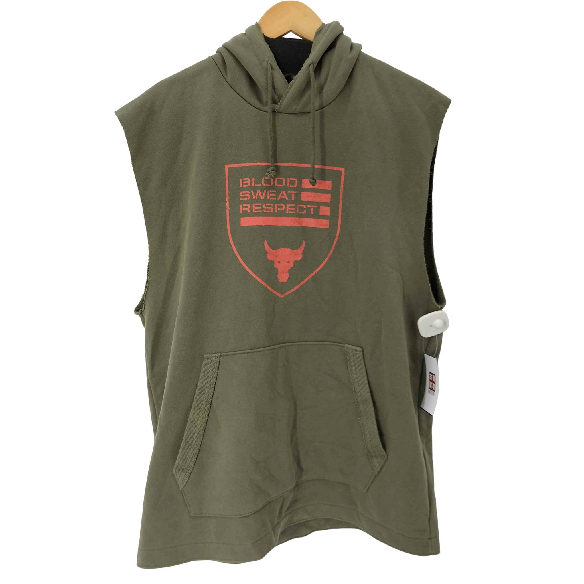 【中古】アンダーアーマー UNDER ARMOUR 22SS UAプロジェクトロック ヘビーウエイト テリー スリーブレス フーディー メンズ XXL