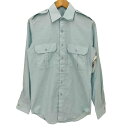 【中古】ユーエスエアーフォース U.S. AIR FORCE 70-80S 空軍 BLUE SHADE1550 L/S ミリタリーシャツ メンズ 1/2×37(4)