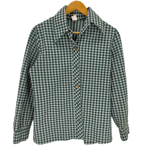 【中古】ユーズドフルギ USED古着 80-90S 千鳥格子 シャツジャケット レディース 表記無 【中古】ユーズドフルギ USED古着 80-90S 千鳥格子 シャツジャケット レディース 表記無