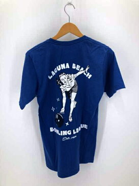 Stussy ステューシー クルーネックTシャツ メンズ - 青系 JPN:S 日本サイズ:S 相当 バックプリントTシャツ【中古】【ブランド古着バズストアBAZZSTORE】【060920】