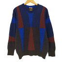 【中古】インターメッツォ INTERMEZZO ウール混 マルチカラー Vネックニット メンズ JPN:M