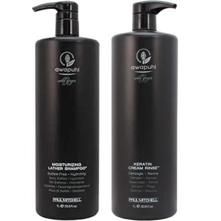 ☆【送料無料】 ポールミッチェル/AWAPUHI WILD GINGER /AWG モイスチャライジング ラザーシャンプーJ 1000mL & ケラチンクリーム...