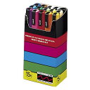 ☆三菱鉛筆 MITSUBISHI /ユニ uni ポスカ POSCA 水性マーカー サインペン 細字 丸芯 15色セット PC3M15C