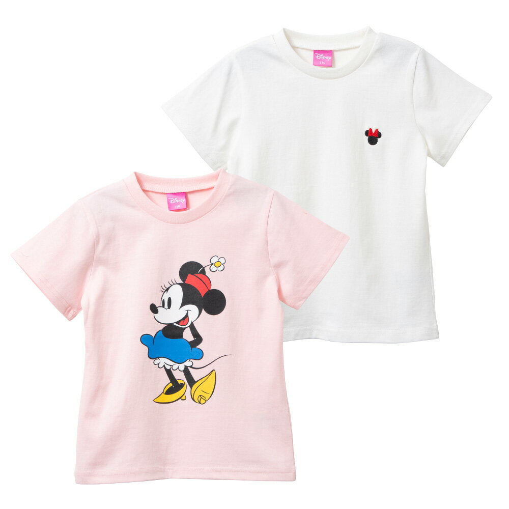 楽天市場】ミッキー tシャツ（カラーピンク）（キッズ・ベビー
