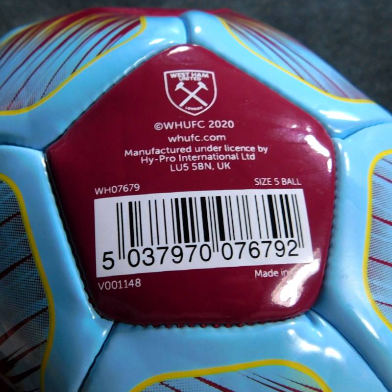 【送料無料品!他商品同梱OK!】ウェストハム チームオフィシャル WH07679 Nemesis サッカーボール 5号サイズ安売り サッカー 用品 セール