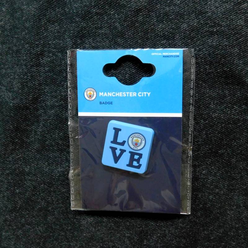 マンチェスターシティ　チームオフィシャル　Love　ピンバッジ(正規品/メール便可) 2