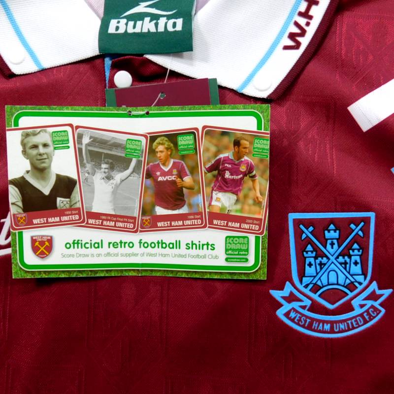 ウェストハム 1992 ホーム 半袖 ユニフォーム Bukuta 復刻モデル(正規品/メール便可)格安セール サッカー 用品 セール