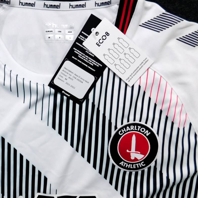 チャールトンアスレティック 21 アウェイ 半袖 ユニフォーム HUMMEL 2021シーズン(正規品/メール便可/メーカーコードCHA-202SSA)通販 サッカー 用品 セール