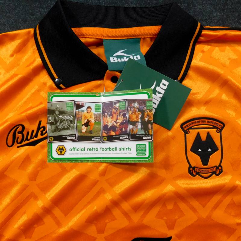 ウルヴァーハンプトンワンダラーズ 1992 ホーム 半袖 ユニフォーム Bukuta 復刻モデル(正規品/メール便可)安売り サッカー 用品 セール