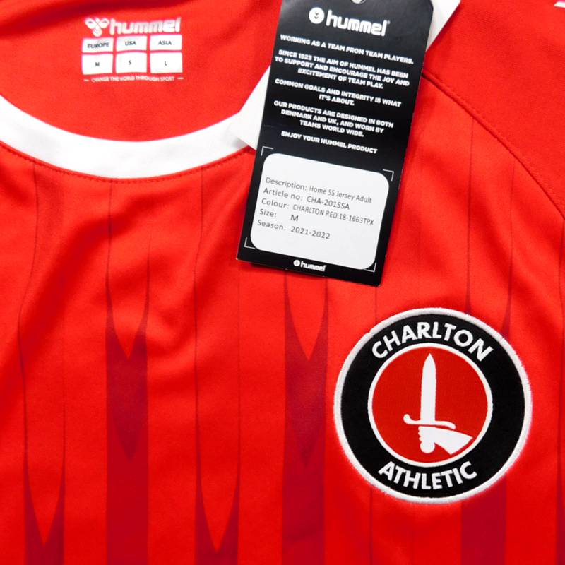 チャールトンアスレティック 21 ホーム 半袖 ユニフォーム HUMMEL 2021シーズン(正規品/メール便可/メーカーコードCHA-201SSA)バーゲン サッカー 用品 セール
