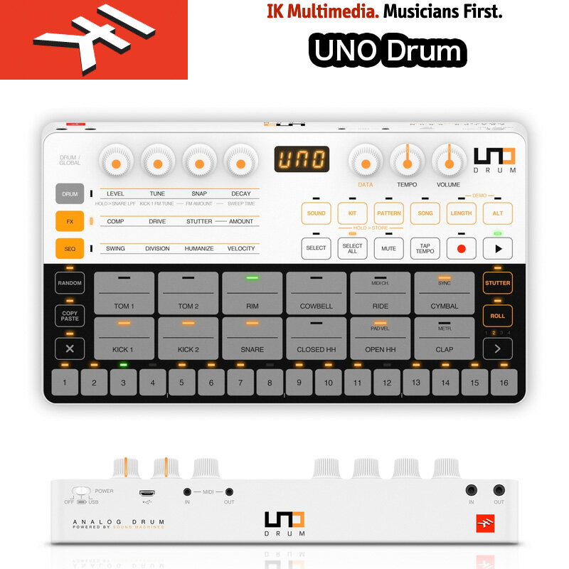 IK MULTIMEDIA | UNO Drum （ウノドラム） / IKマルチメディア　超コンパクトなアナログ/PCMドラムマシン 送料無料 国内正規品