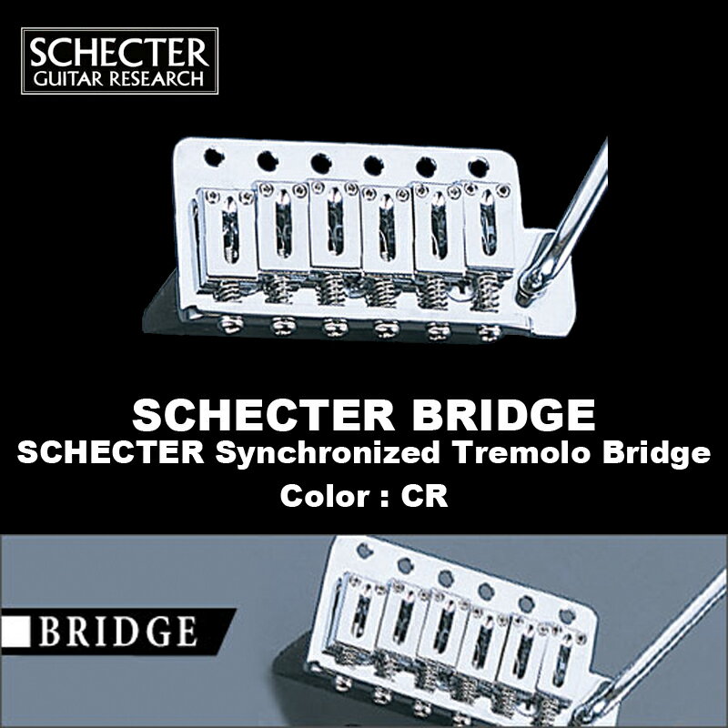 SCHECTER Synchronized Tremolo Bridge | シェクター ギター用 シンクロナイズド・トレモロ・ブリッジ　カラー：クローム（CR）送料無料