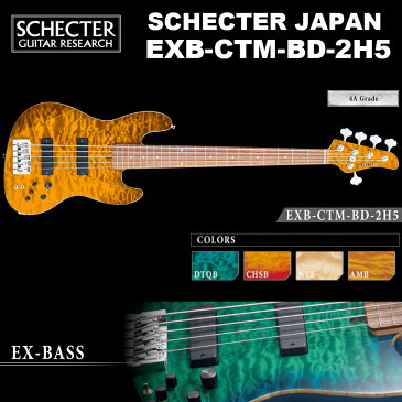 シェクター SCHECTER / EXB-CTM-BD-2H5 / ジャズベースタイプ 5弦 エレキギベース EXシリーズ カラー、指板選択可　ハードケース付 送料無料