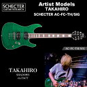 MODEL SCHECTER AC-SW-TH/SIG BODY Flamed Maple Top &amp; Mahogany Back NECK Maple 3P FINGER BOARD Honduras Rosewood FRETS 24 Frets(Jescar Fret Wire) SCALE 25 1/2&quot; JOINT Ultra Access 4-Bolt PICKUPS Seymour Duncan SH-1 Seymour Duncan SH-4 BRIDGE TonePros with Thru-body CONTROL Volume / Tone / Toggle Switch COLOR : STG(See-Thru-Green) PRICE 770,000 yen (in TAX) 700,000 yen (without TAX) Notes with SoftCase ※完全受注生産 こちらの商品は受注生産商品です。メーカーの生産状況によりお日にちを頂く場合がございます。詳しい納期については事前にお問い合わせ下さい。