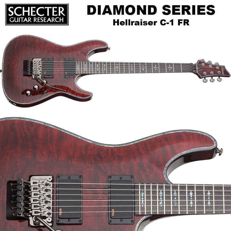 MODELHELLRAISER C-1 FR [AD-C-1-FR-HR]BODYMahogany w/Quilted Maple Top (on BCH,TPB)Mahogany (on BLK,WHT)NECK3-pc MahoganyCONSTRUCTIONSet-neck with Ultra AccessFINGER BOARDRosewoodFRETS24 X-JumboSCALE25 1/2"INLAYAbalone Gothic Cross(on BCH,WHT,TPB)Grey Pearl Gothic Cross(on BLK)PICKUPSEMG Active 81-TW/89BRIDGEFloyd Rose 1000 SeriesTUNERSGroverHARDWAREBlack ChromeCONTROLVo(tap) / Vo(tap) / Tone / 3-way SwitchBINDINGAbalone(on BCH,WHT),Gray Pearl(on BLK)COLORBlack Cherry(BCH) , Gross Black(BLK) , Gross White(WHT) , TRANS PURPLE BURST(TPB)PRICE BCH , TPB：209,000 yen (in TAX)　190,000 yen (without TAX)BLK , WHT：203,500 yen (in TAX)　185,000 yen (without TAX)Noteswith Soft Case LEFT HAND AVAILABILITY： BCH (20% up charge)こちらの商品は取り寄せ商品です。メーカーの生産状況により5〜6ヶ月いただく場合がございます。詳しい納期に関しましてはお問い合わせ下さい。