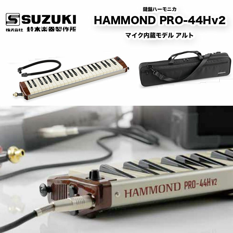 鍵盤ハーモニカ　HAMMOND PRO-44Hv2　ピックアップマイクを内蔵したエレアコ鍵盤ハーモニカ　ハモンド　プロ44　送料無料