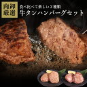 牛タンハンバーグ2種セット 120g×2個 240g 冷凍 肉 ギフト 食べ比べセット お取り寄せ 牛たん