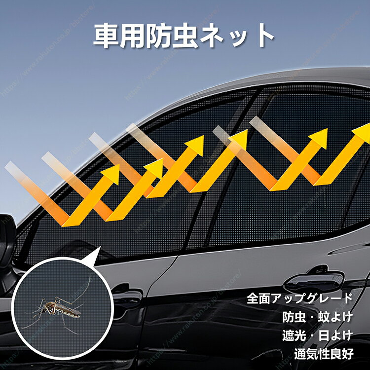 車窓用防虫ネット 蚊除け 日除け 紫外線カット サンシェードカーテン 通気性抜群【送料無料】┃マツダユーノスコスモ/アクセラスポーツ/マツダランティス