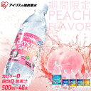 \最大300円offクーポン|暑さ対策フェア/【ラムネ風味新登場!】 炭酸水 500ml 送料無料 48本 (24本×2ケース) 強炭酸水 アイリスオーヤマ クリスタルスパーク レモン ピーチ サイダー フレーバー 無糖 カロリーゼロ ソーダ スパークリング 割り材 まとめ買い *
