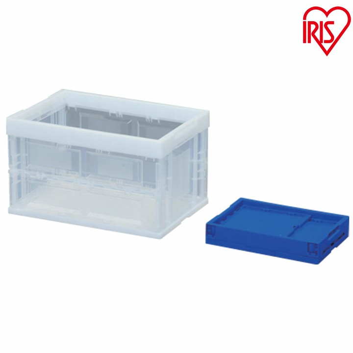 ≪お得な8個セット≫ハード折りたたみコンテナ HDOC-50L×8・クリア アイリスオーヤマ(3.0)