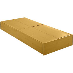 【収納付きベッド寝具収納家具収納付きベット選べる収納ベッドヘッドレスタイプ(ロータイプ2分割引出し1杯×2)セミシングル】