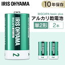 BIGCAPA basic+ 単2形アルカリ乾電池2本パック LR14Bbp/2S 乾電池 アルカリ乾電池 単2 単2形 単二 単二形 電池 バッテリー 2本 ...