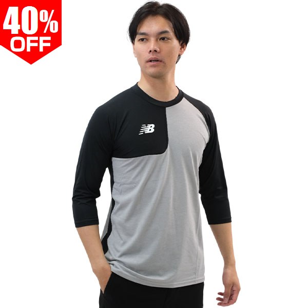 Rakuten - 40％OFF 野球 アンダーシャツ 長袖 七分袖 丸首 大人 ニューバランス BP ベースボールアシンメトリ— ロングスリーブトップ 右投げ用 ストレッチ素材 吸汗速乾 一般用 MT41714R 野球ウェア 大谷翔平選手着用 アンダーシャツ名入れ有料可(U) 2026SS06 楽天スーパーSALE