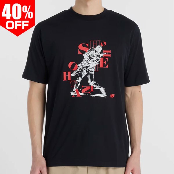 樂天商城 - 40％OFF Tシャツ 大人 半袖 丸首 ニューバランス New Balance 大谷翔平 グラフィック 半袖Tシャツ2 スポーツウェア おしゃれ かっこいい 一般 スポーツウェア アウトドア ブランド トレーニング MT615574 2026年NEWモデル 【365日あす楽対応】