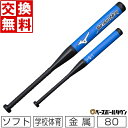【交換送料無料】 ミズノ MIZUNO 学校体育ソフトボール用バット 中学体育専用 80cm 640g平均 ブルー 1CJFS31580-27 中学校 中学生 ...