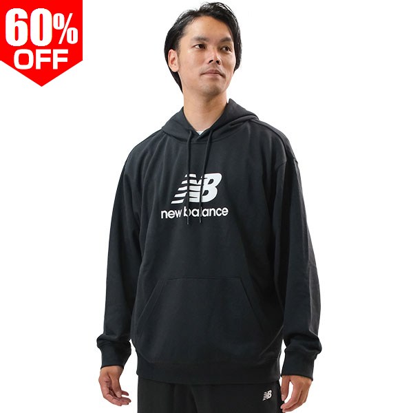60％OFF 【おひとり様1点のみ】 野球 パーカー メンズ レディース ニューバランス New Balance フード付き 長袖 プルオーバー スウェット リラックスフィット スポーツウェア 秋冬 防寒 軽量 おしゃれ ポケット付き 部活 通勤 通学 普段使い MT41501 【365日あす楽対応】