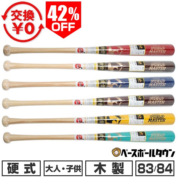 楽天市場】硬式木製バット 赤の通販