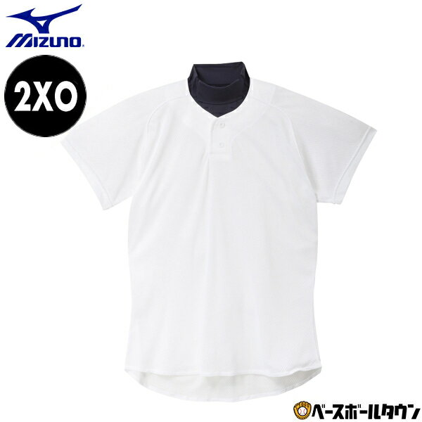 【在庫品限り】ミズノ MIZUNO 野球用品 練習着・ユニフォームシャツ 試合用ユニフォームシャツ セミハーフボタンタイプ メッシュ 12JC5F41 野球ウェア