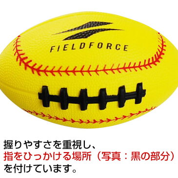 最大3000円引クーポン 3240円で送料無料 野球 練習 やわらかスローイングショットボール ラグビー型ボール 投球 ピッチング フォーム矯正 怪我 ケガ 防止 FTS-1216PU フィールドフォース スーパーセール