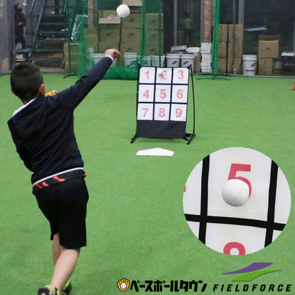 野球 練習 ターゲットナイン やわらかボール2球付き 投球 ピッチング 組み立て簡単 軽量 コンパクト FTRN-9N フィールドフォース トレーニングのサムネイル