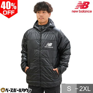 40％OFF 野球 中綿ジャケット パーカー 大人 ニューバランス NB Athletics Winterized 長袖 フルジップ フード付き ブルゾン アウター グラウンドコート グラコン スポーツウェア 防寒 冬用 撥水 はっ水 MJ13513 楽天スーパーSALE RakutenスーパーSALE