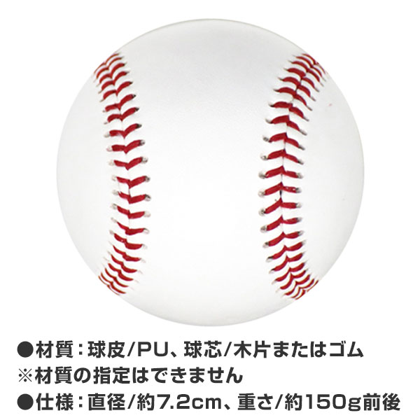 【訳あり⇒小さな凹み＆汚れ・硬さバラつき有】 野球 サインボール 硬式球デザイン 1ダース(12個)売り 個包装済み 卒業 卒団 記念品 記念グッズ 寄せ書き BBCH ベースボールチャンプ 3