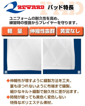 【メール便100円セール】20%OFF 野球 パッド 1枚入り レワード ヒザパッド 大人/ジュニア用 縫い付け用 AC02/AC52 少年用 メール便可