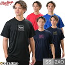 野球 Tシャツ メンズ 半袖 丸首 ローリングス Rawlings パッチロゴプリント Tシャツ スポーツウェア おしゃれ かっこいい ベースボールシャツ 大人...