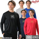 野球 Tシャツ メンズ 長袖 丸首 ローリングス Rawlings 長袖パッチロゴプリント Tシャツ スポーツウェア おしゃれ かっこいい ベースボールシャツ 大人 AST14S06 【365日あす楽対応】 楽天スーパーSALE RakutenスーパーSALE