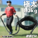 【年中無休】 ロープ縄跳び トレーニング 大人 ヘビージャンプロープ 長さ約2.8m 直径約2.5cm 重さ約1.3kg カバー付き なわとび 極太 筋トレ&有...