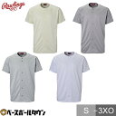 野球 Tシャツ ダミーオープンベースボールシャツ メンズ ユニセックス 男女兼用 ローリングス Rawlings ベースボールTシャツ 半袖 丸首 2ボタンシャ...
