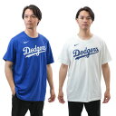 大谷翔平 Tシャツドジャース NIKE ナイキ 公式 グッズ 半袖 丸首 大人 ロサンゼルス ネームアンドナンバー Tシャツ 応援 野球ウェア 背番号入り 17 MLB 白 青 綿100% メンズ レディース ユニセックス 男女兼用 一般 おしゃれ かっこいい 10ALD901E 4EWLD901E 2025モデル
