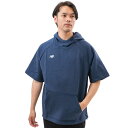 【3連休も毎日出荷】 ニューバランス New Balance 半袖パーカー BP フリースフーディショートスリーブトップ 大人 フーディ フード付き 一般用 MT41708 野球ウェア トレーニングウェア おしゃれ かっこいい 秋冬 【365日あす楽対応】