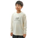 【3連休も毎日出荷】 Tシャツ 子供 長袖 丸首 ニューバランス New Balance 53 スタックドロゴ ロングスリーブシャツ おしゃれ かっこいい ベースボールシャツ ABT55556 ジュニア スポーツウェア 【365日あす楽対応】 ロングTシャツ ロンT