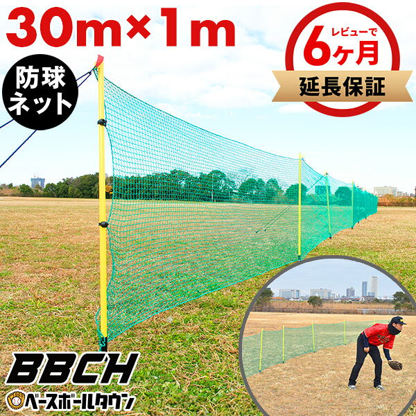 【レビューで6ヶ月延長保証】野球 練習 ホームランラインフェンス 30m×1m 防球ネット グラウン ...